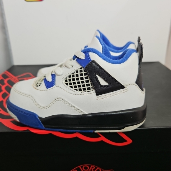 NIKE Air Jordan 4 Retro Motorsport 2017 Toddler Size 7C Cleanest Pair Here , fi - Picture 4 of 14